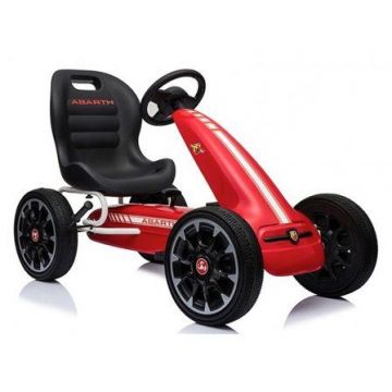 Fiat Abarth Go Kart à Pédale pour Enfants Rouge