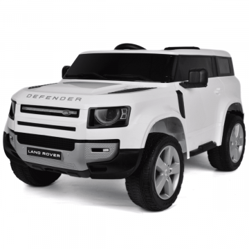 Land Rover Voiture à Batterie pour Enfants Defender Blanc 12V